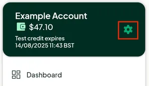 Account Settings Button