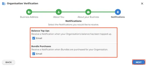 Org Veri Notification