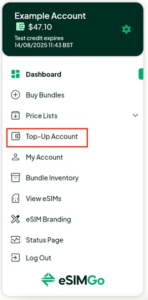 Topup Account